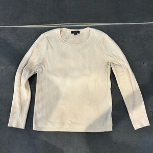 J. Crew Women's Ribbed Cream Sweater
